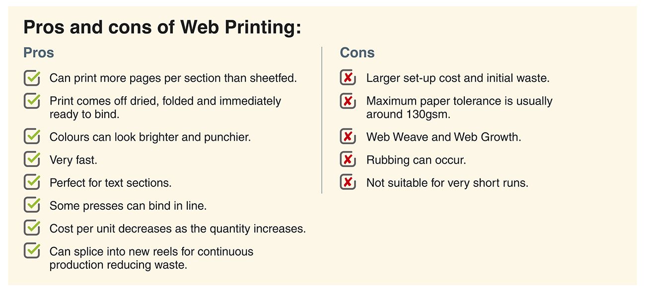 Pros and cons of web printing